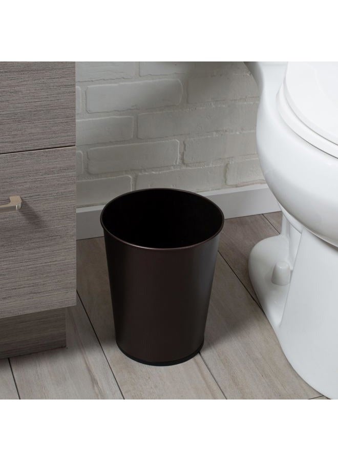 Bath Bliss 5 Liter Small Wastebasket | 11 Inches Height | Round Open Top | Trash Can | Bathroom | Bedroom | Kitchen | Dorm | Office | Disposal Waste Bin | Garbage Container | Oil Rubbed Bronze - Image 2