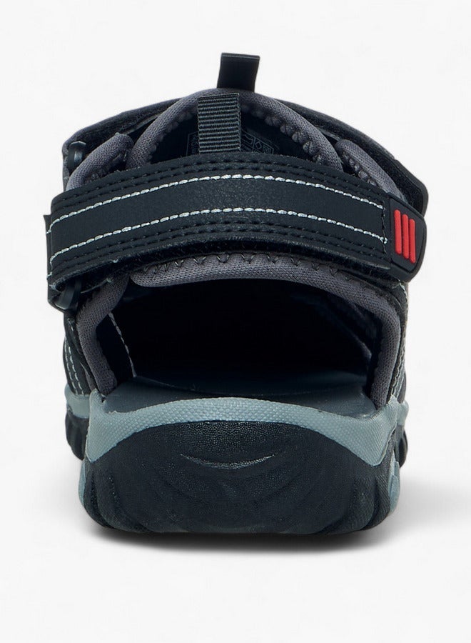 Kappa Boys' Panelled Sandals with Hook and Loop Closure - Image 4