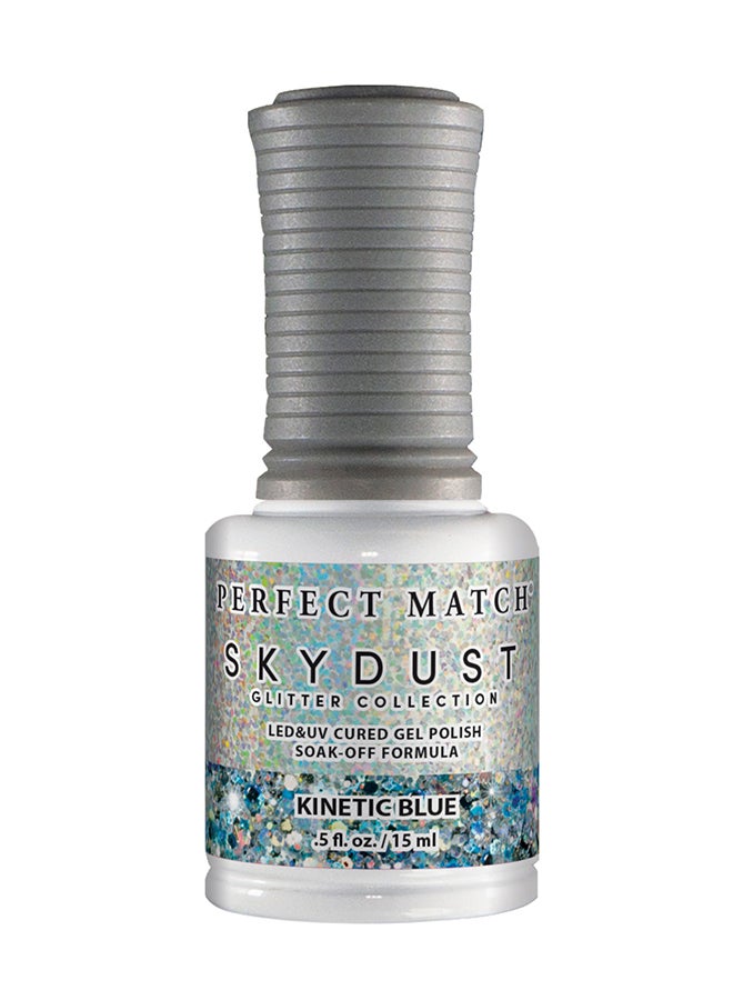 Lechat Gel Nail Polish, Gel Polish Soak Off Led U V Nail Gel Polish Sky Dust Glitter Kinetic Blue Sdms02 - Image 2