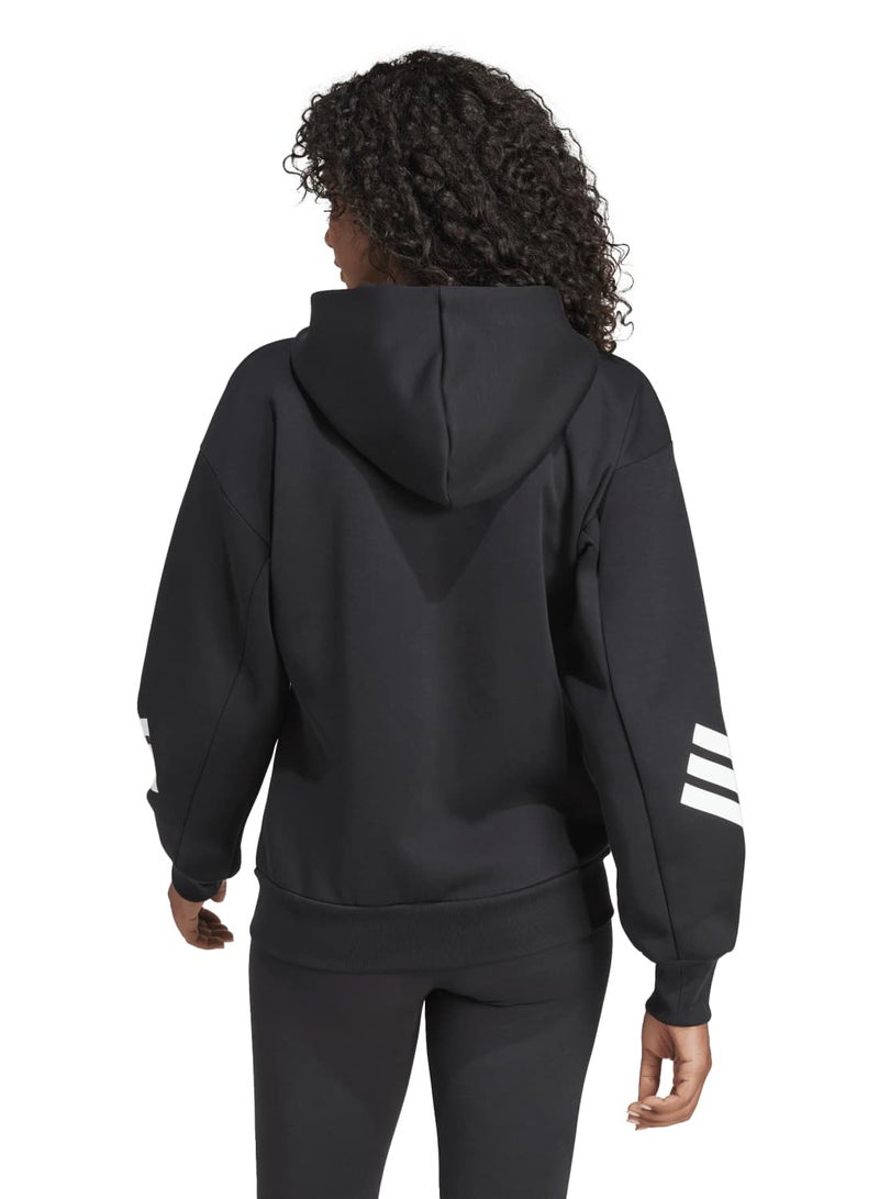 Adidas Future Icons Three Stripes Full Zip Hoodie - Image 2