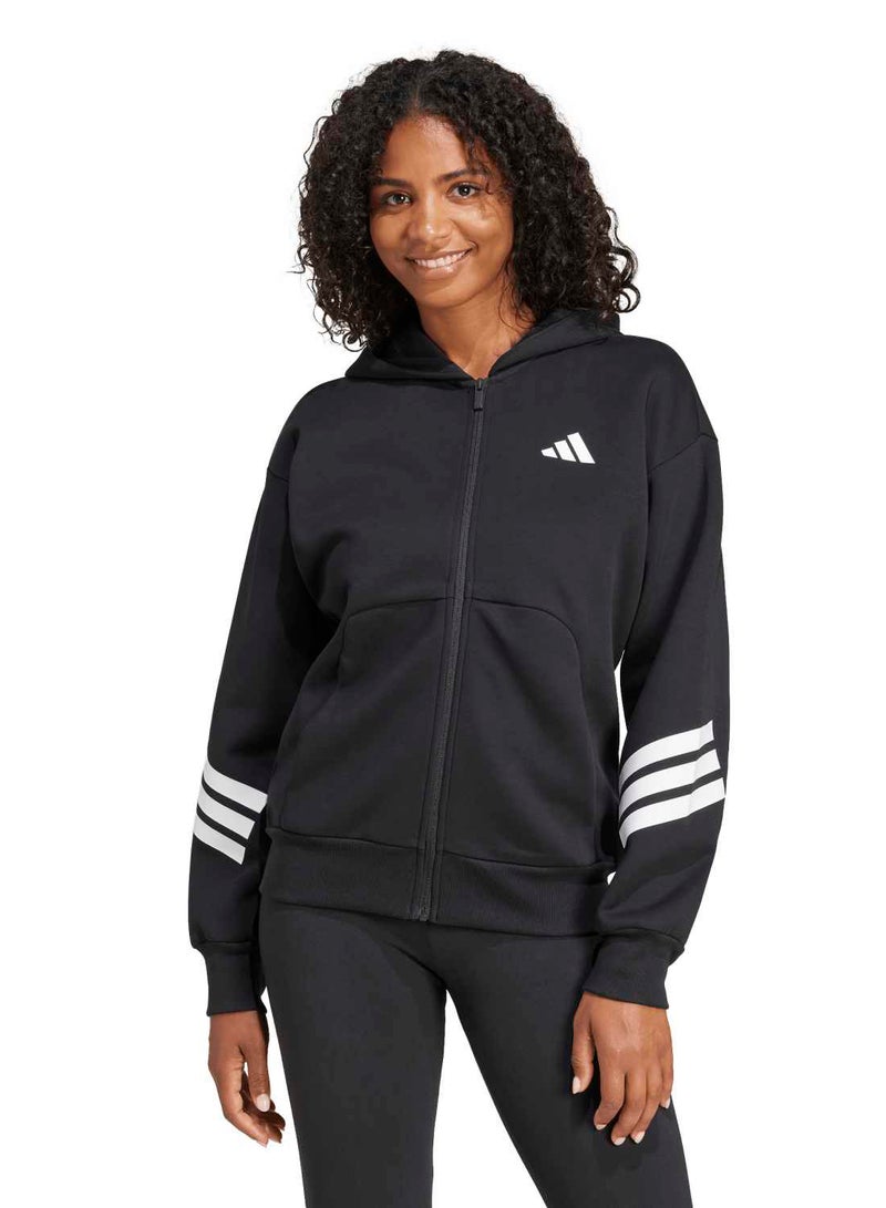 Adidas Future Icons Three Stripes Full Zip Hoodie - Image 1