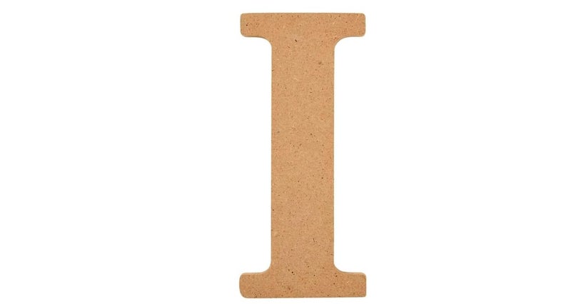 AVENZA MDF Unfinished Wooden Alphabets Letters Cutouts Big Size for Wall Decoration Decor Walls Hanging Large for Birthday Family Wedding Anniversary Art Craft Letter 6 inch (I) - Image 1