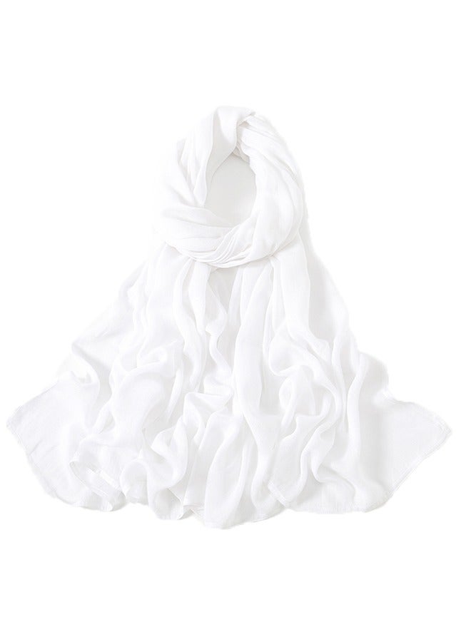 Rayon Hijabs Scarf Solid Headscarf Wraps Muslim Women Viscose Hijab Islamic Turban Headbands - Image 2
