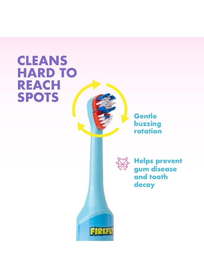Firefly فرشاة أسنان FIREFLY Clean N Protect سونيك القنفذ مع غطاء صحي ثلاثي الأبعاد شعيرات ناعمة متميزة مقبض مضاد للانزلاق بطارية متضمنة للأعمار من 3 سنوات مجموعة مكونة من 3 قطع عبوة من 1 - Image 4