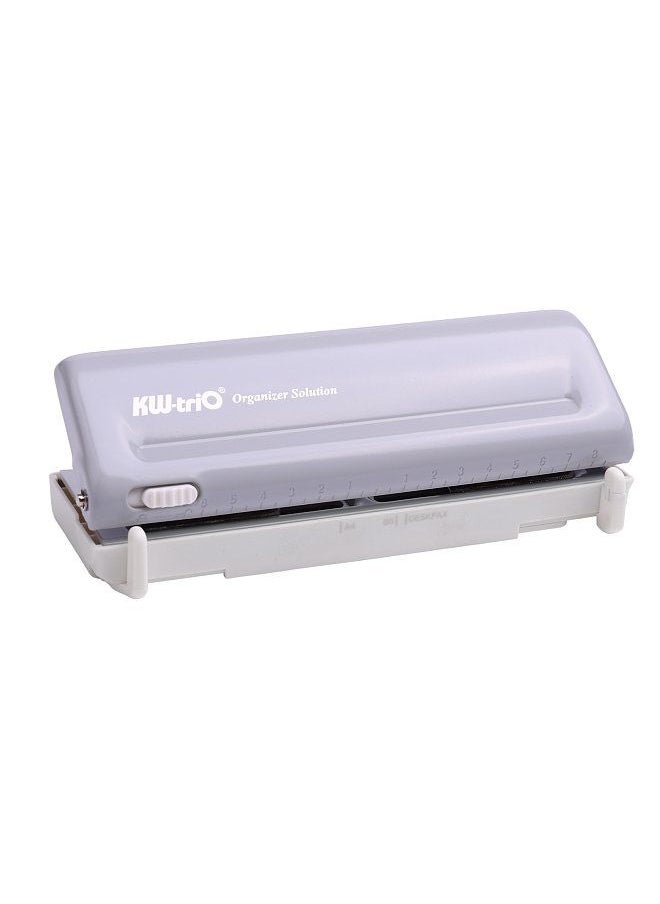 Kw-trio Adjustable 6-Hole Desktop Punch Puncher for A4/A5/A6/A7/Mini/B5/Personal/Deskfax Dairy Planner Organizer with 10 Sheet Capacity Shop School Office Home Supplies  - Image 1