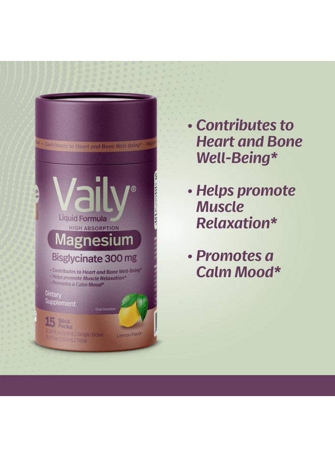 Vaily® Liquid Magnesium Supplement 300 mg - Enhanced Absorption, Heart & Bone Health - Helps Calm Restful Sleep - Liquid Magnesium Bisglycinate for Adults - Lemon Flavor,15PK - Image 4