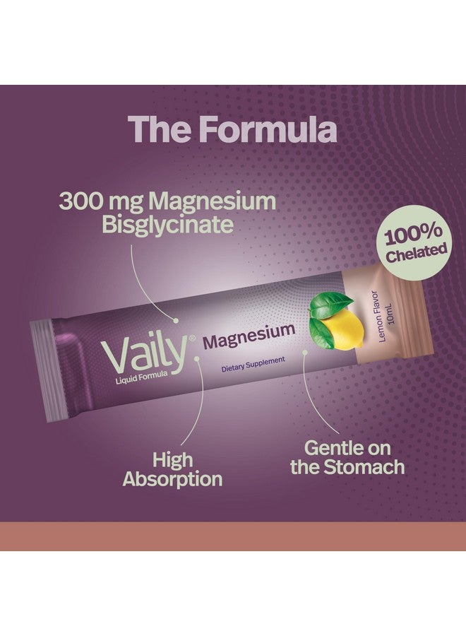 Vaily® Liquid Magnesium Supplement 300 mg - Enhanced Absorption, Heart & Bone Health - Helps Calm Restful Sleep - Liquid Magnesium Bisglycinate for Adults - Lemon Flavor,15PK - Image 3