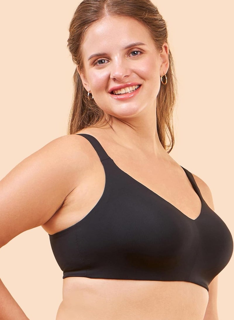 enamor Women Full Coverage Moulded Cups T-shirt Bra Non-Wire Black - Image 4