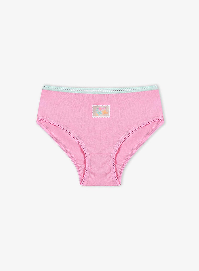 Penti Girl's Cotton Everyday Popflower 5-pack Brief - Pink - Image 2