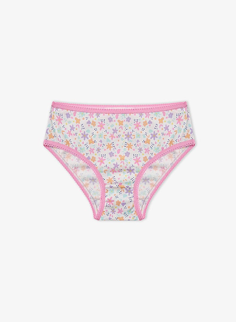 Penti Girl's Cotton Everyday Popflower 5-pack Brief - Pink - Image 5