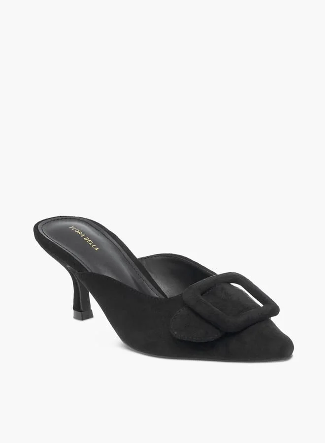 فلورا بيلا من شو إكسبرس صنادل نسائية بكعب رفيع مدبب ومزينة بإبزيم