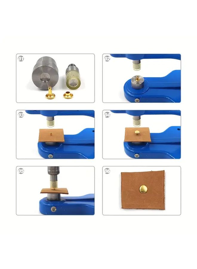 Metal Leathercraft Rivet Setting Machine Set 1 With Mold And Buckle Attachments - Image 5