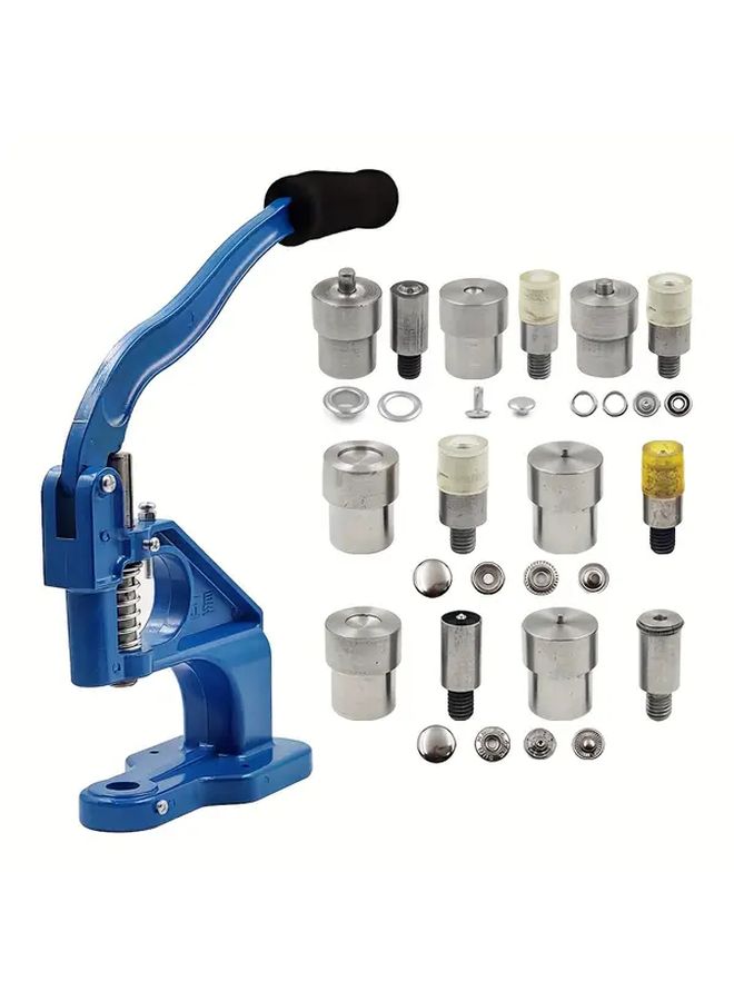 Metal Leathercraft Rivet Setting Machine Set 1 With Mold And Buckle Attachments - Image 1