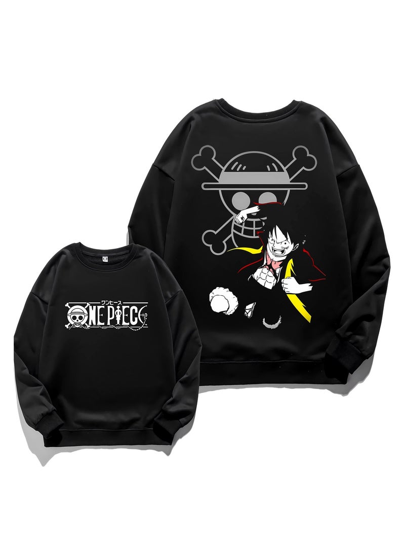 KUYING New One Piece Retro Washed Round Neck Hoodie  - Image 1