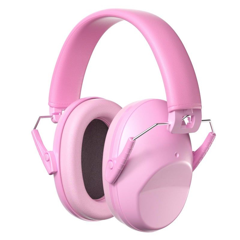 ProCase Kids Noise Cancelling Headphones Kids Ear Protection Monster Jam Truck Fireworks Hearing Protection Noise Reduction Noise Canceling Earmuffs for Sensory Autism Toddler Children LightPink