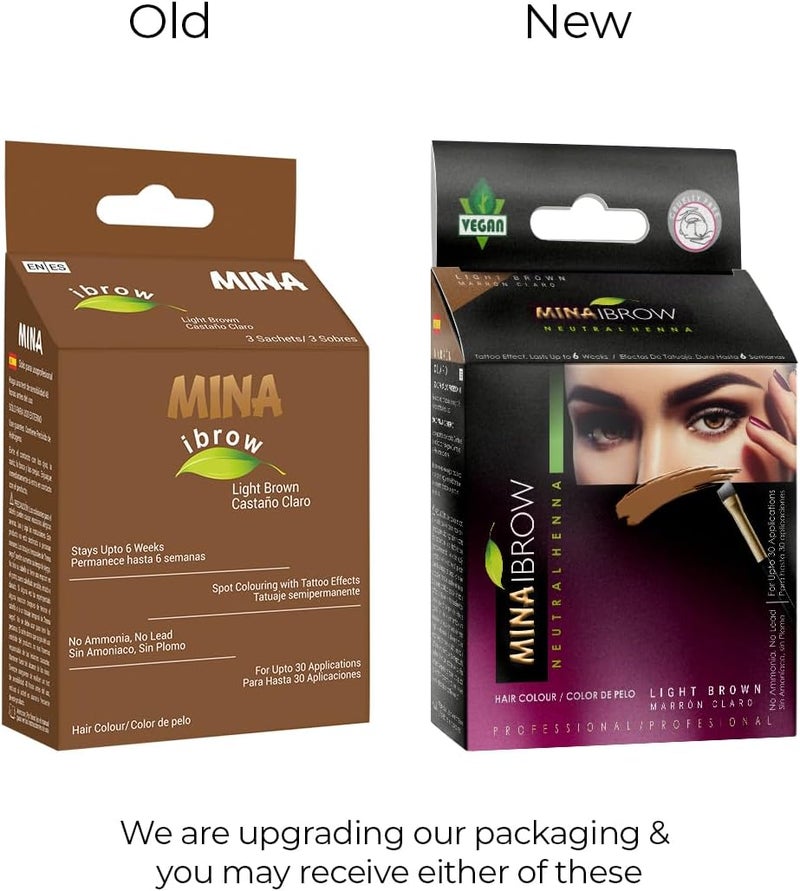 MinaiBrow Hair Color Light Brown | Natural Spot Coloring and Hair Tinting Powder with Duo Angled Brush, Water and Smudge Proof | No Ammonia, No Lead with 100% Gray Coverage Up to 30 Applications - Image 2