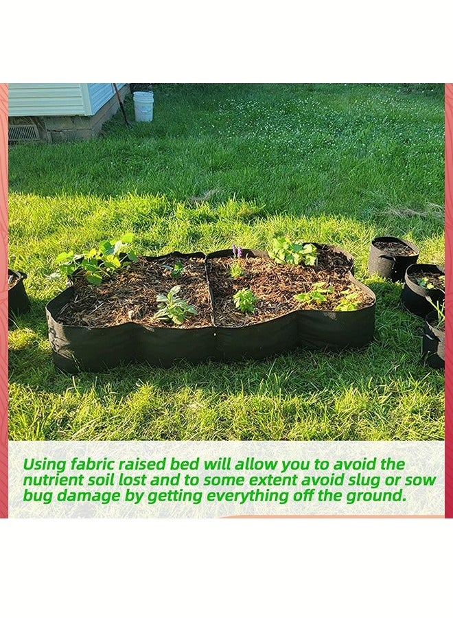 Arabest Plant Grow Bags,Fabric Raised Planting Beds,8 Holes Rectangle Grow Bag,Breathable Potato Tomato Planter Pots For Outdoor Vegetables Plant Flowers,180cmx90cmx30cm - Image 4