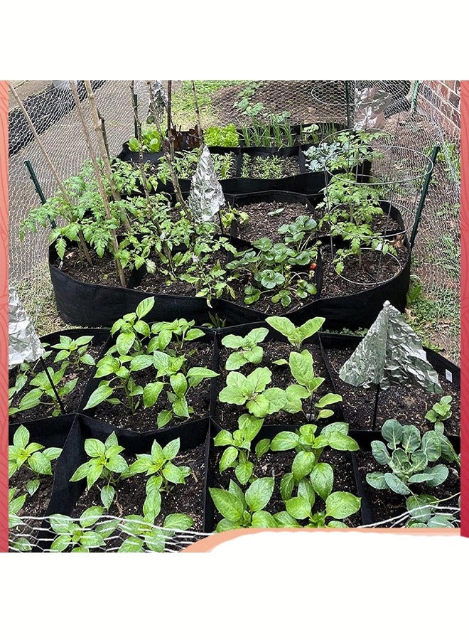 Arabest Plant Grow Bags,Fabric Raised Planting Beds,8 Holes Rectangle Grow Bag,Breathable Potato Tomato Planter Pots For Outdoor Vegetables Plant Flowers,180cmx90cmx30cm - Image 5