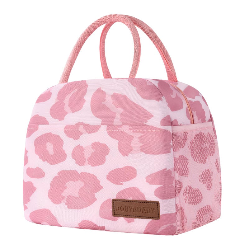 douyadady Lunch Bag Women/Men Lunch Box Women/Men (pink leopard) - Image 1