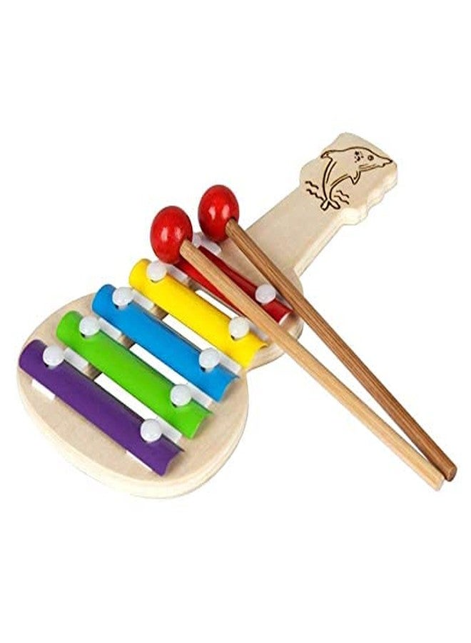 Shopfleet Wooden Guitar (5 Nodes) for Kids Instrument Toy (Small Guitar Xylo) (6 Months) - Image 1