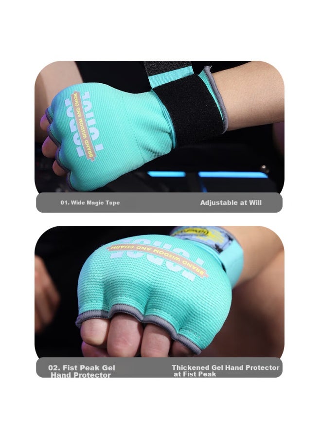 Competing pie Compeion Gel Half Finger Gloves For Mma Muay Thai Boxing Training Hand Wraps Thickened Knuckle Guards Men Women Pink L - Image 4