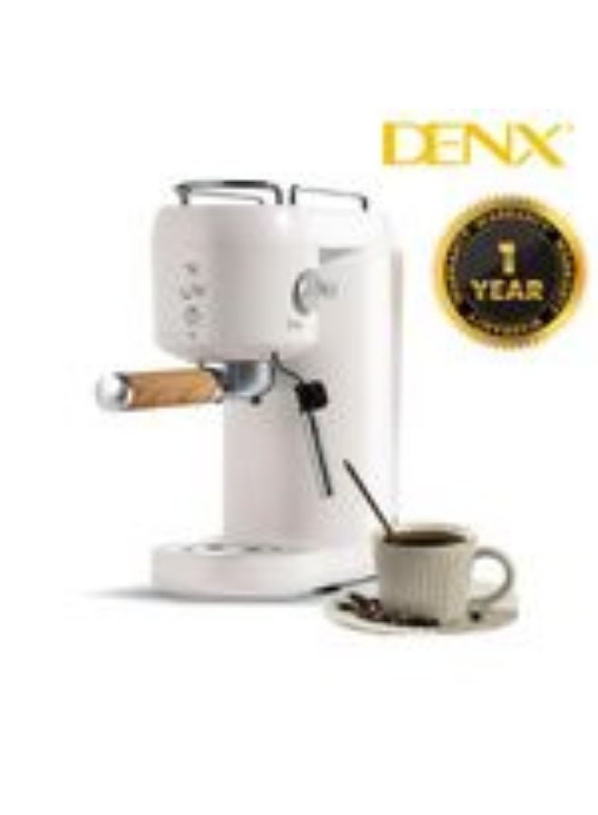 DENX Coffee Machine DX-3417 – 2-in-1 – 20 Bar Pressure – 1L Water Tank – Espresso & Cappuccino Maker – Touch Control – Elegant Design – 1 Year Warranty - Image 1