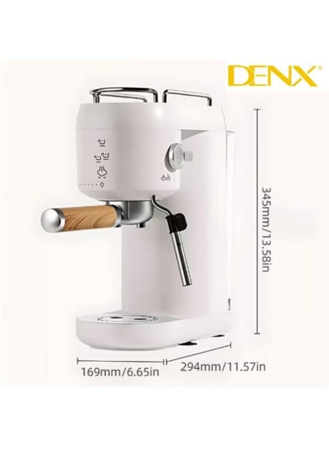 DENX Coffee Machine DX-3417 – 2-in-1 – 20 Bar Pressure – 1L Water Tank – Espresso & Cappuccino Maker – Touch Control – Elegant Design – 1 Year Warranty - Image 2