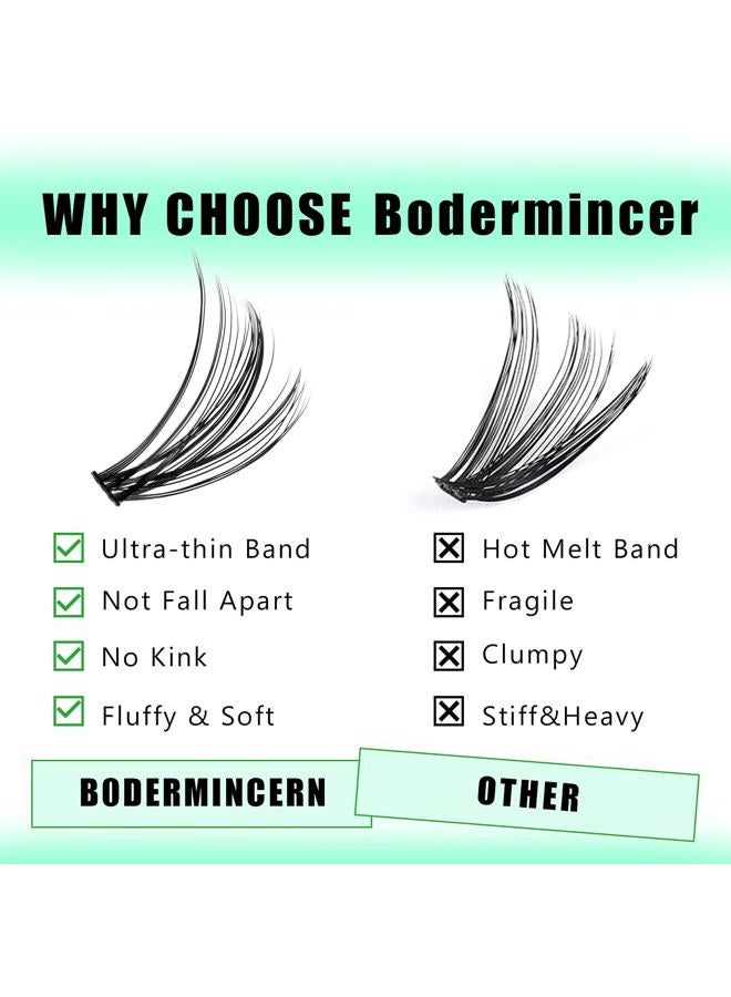 Bodermincer 10D/20D/30D/40D/50D Cluster to Choose Large Tray 240pcs D Curl Individual Cluster Eyelashes False Eyelashes Extension Individual Eyelash Bunche Lash Cluster DIY at Home (20D-20mm) - Image 5