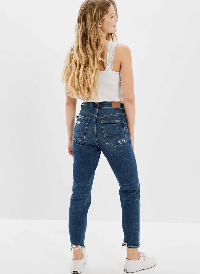 American Eagle Ripped Mom Jeans