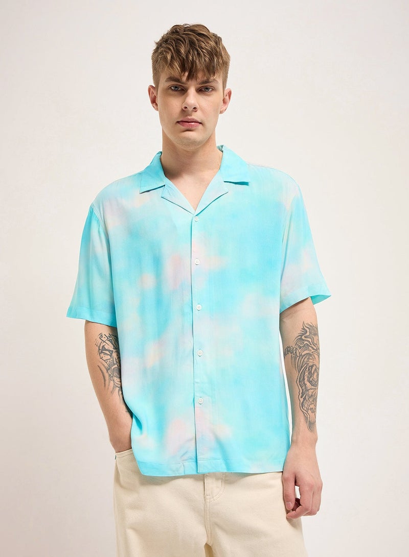 THE BEAR HOUSE Rayon Shirt for Men | Short Sleeve, Casual or Formal Button-Down | Soft, Breathable Fabric for Work, Everyday, & All-Season Wear in Stylish - Image 1