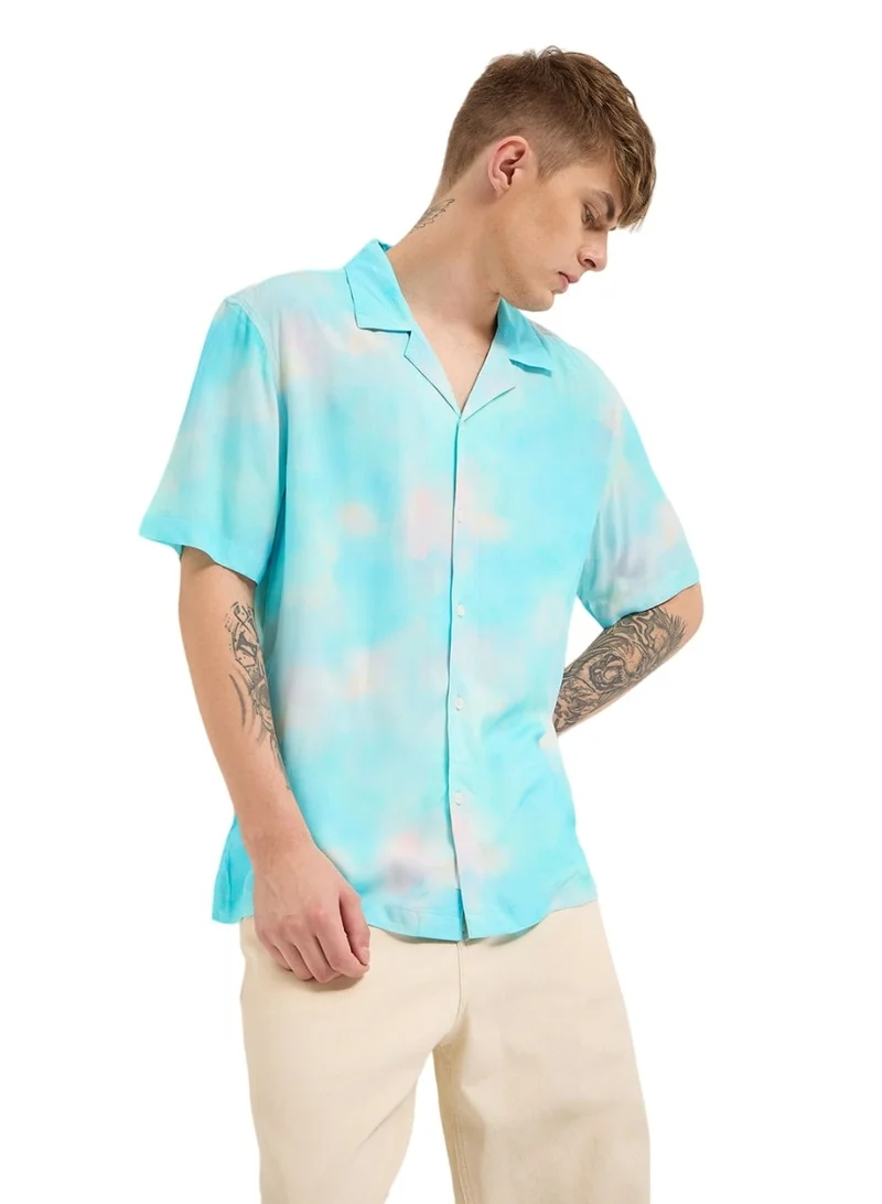THE BEAR HOUSE Rayon Shirt for Men | Short Sleeve, Casual or Formal Button-Down | Soft, Breathable Fabric for Work, Everyday, & All-Season Wear in Stylish