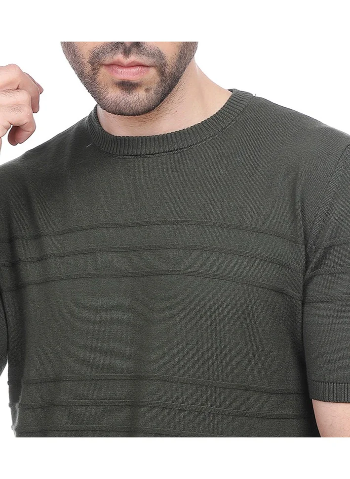 كوب قميص تي شيرت سادة منسوج برقبة دائرية