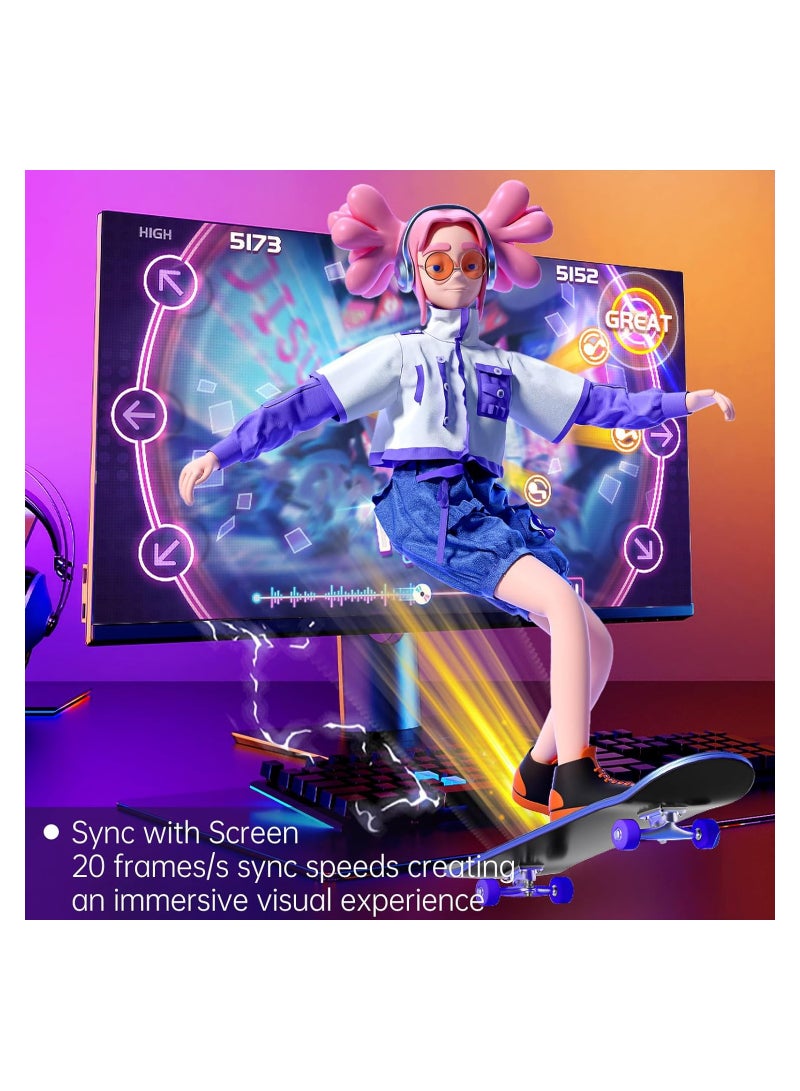 SYOSI Gaming Monitor Led Backlight, Screen Color and Music Sync Led Strip Lights Via Software Control, High Frame Rate Real -Time Rgb+Ic Ambient Lighting for Desk Gaming, USB Interface, Fit 24" Monitor - Image 5