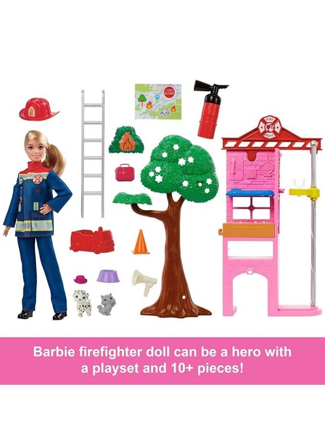 Barbie Firefighter Playset & Doll (16 Pieces) - Image 3