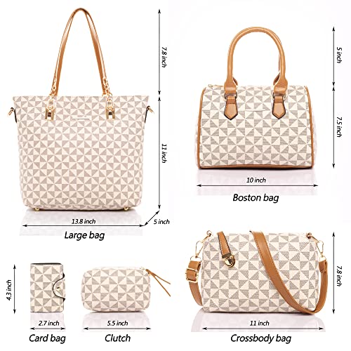 2E-youth Designer Purses And Handbags For Women Satchel Shoulder Bag Tote Bag For Work Clutch Purses (2-beige) - Image 2