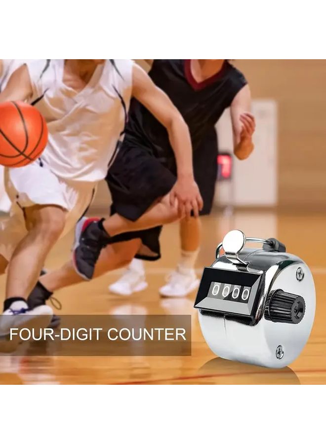 قطعتان من العدادات الفولاذية المقاومة للصدأ، عداد نقر 4 أرقام، قابلة لإعادة الاستخدام بدون بطارية، للجولف والرياضات - Image 5