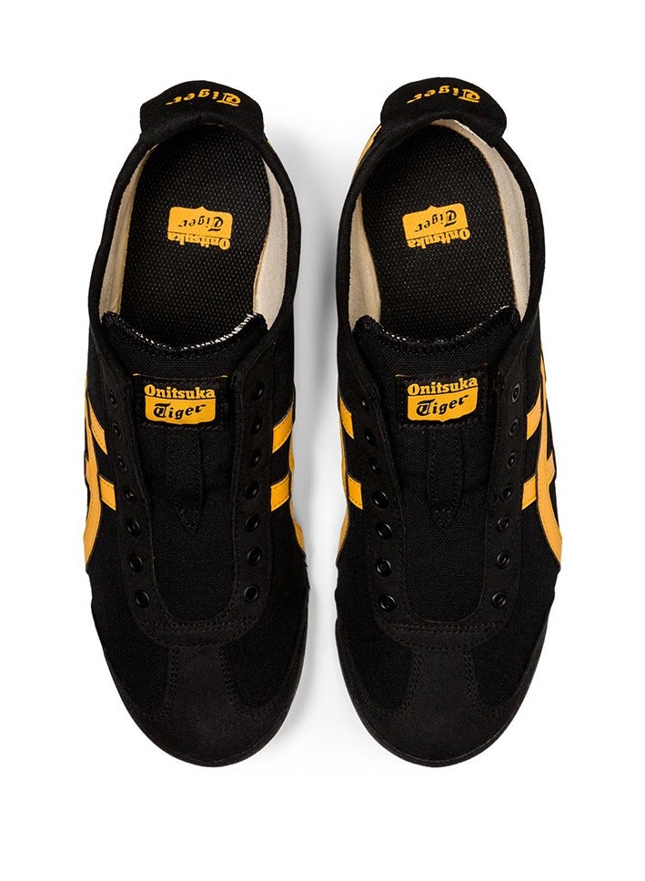 تايجر حذاء المكسيك 66 سهل الارتداء بدون أربطة باللونين الأسود والأصفر - Image 3