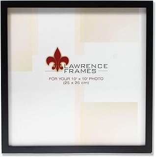 Lawrence Frames Lawrence Frames 755510 Black Wood Picture Frame, 10 by 10-Inch  - Image 1