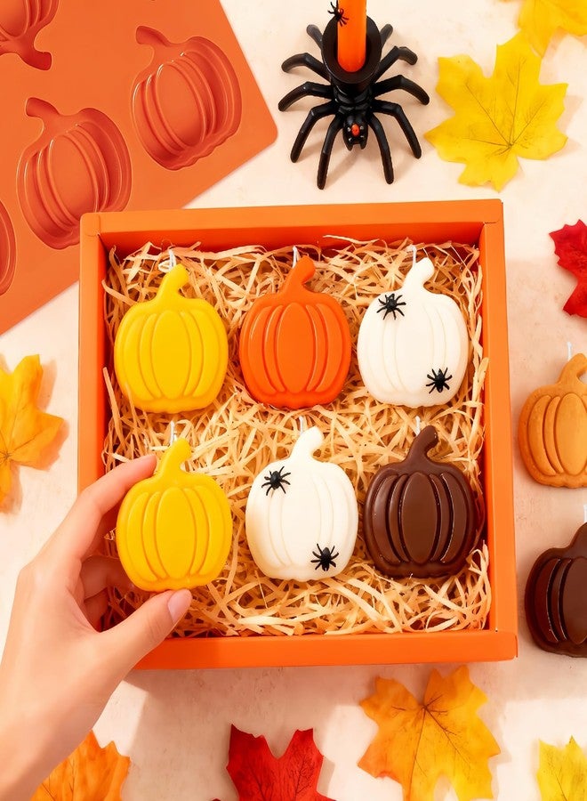 Morofme 2 Pcs Pumpkin Molds Thanksgiving Chocolate Silicone Mold Fall Pumpkin Soap Molds Halloween Candle Mold Thanksgiving Cake Pan for Baking Jello Muffin Cookies Wax Melts - Image 4