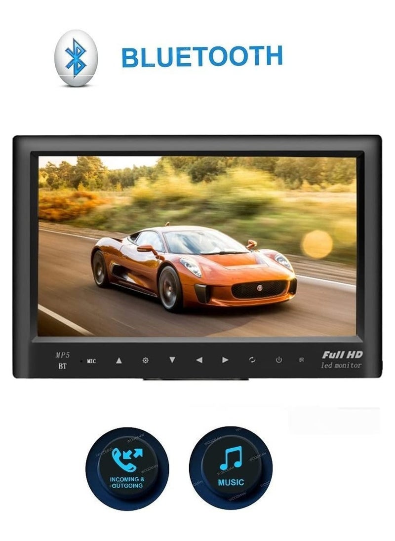 MR.SMART - 7 Inch Dash Car Rear View Monitor Slim Dashboard Screen with Bluetooth, MP5, USB, Video, Audio and FM, LCD - Image 1