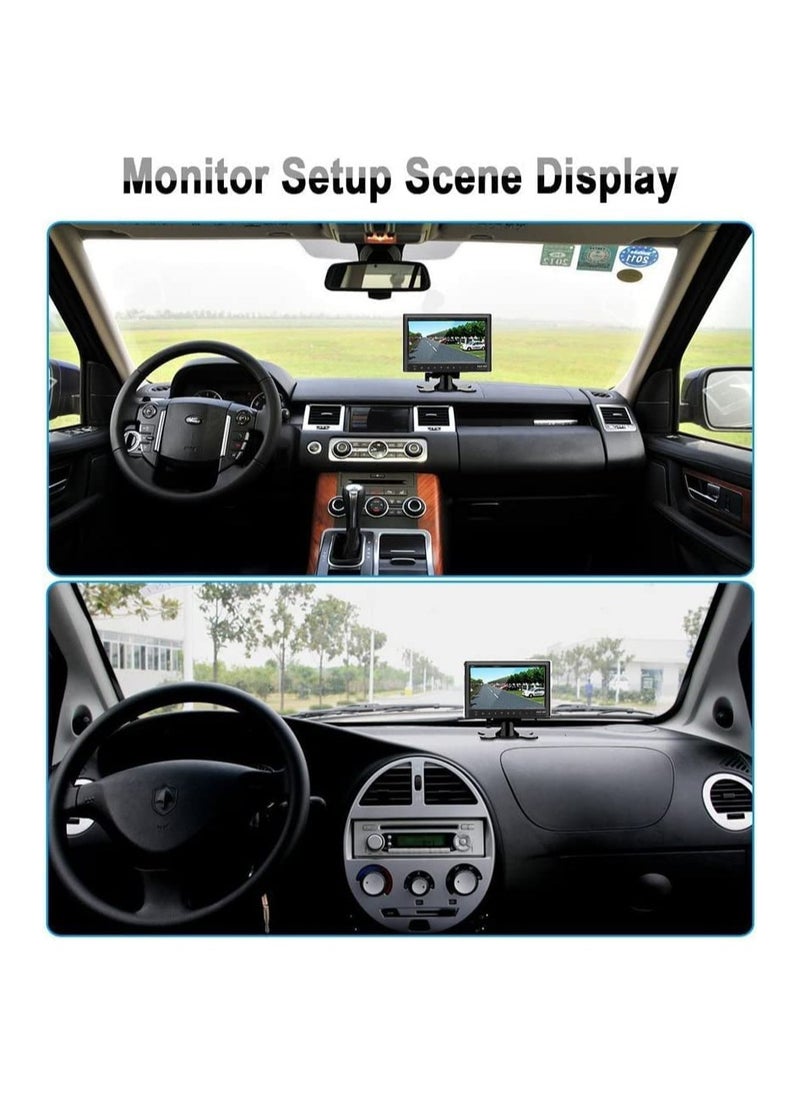 MR.SMART - 7 Inch Dash Car Rear View Monitor Slim Dashboard Screen with Bluetooth, MP5, USB, Video, Audio and FM, LCD - Image 1