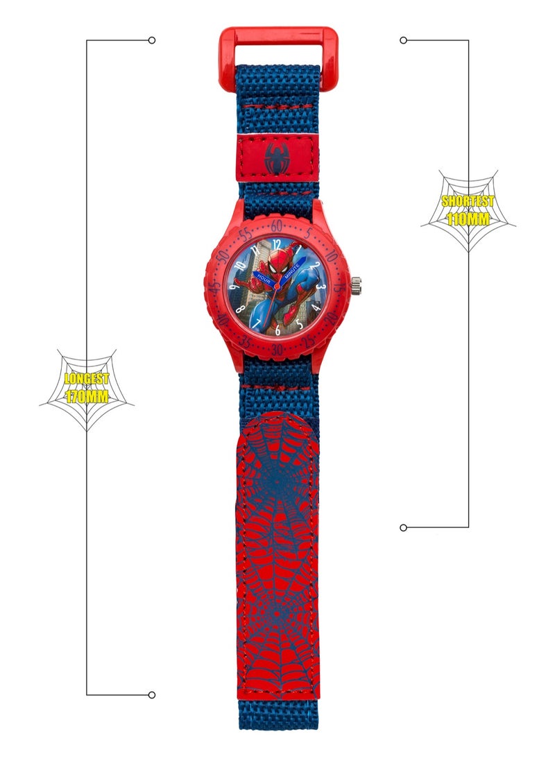 Disney Disney Marvel Spiderman Blue Canvas Strap Boys Watch - SPD3495ARG  - Image 3