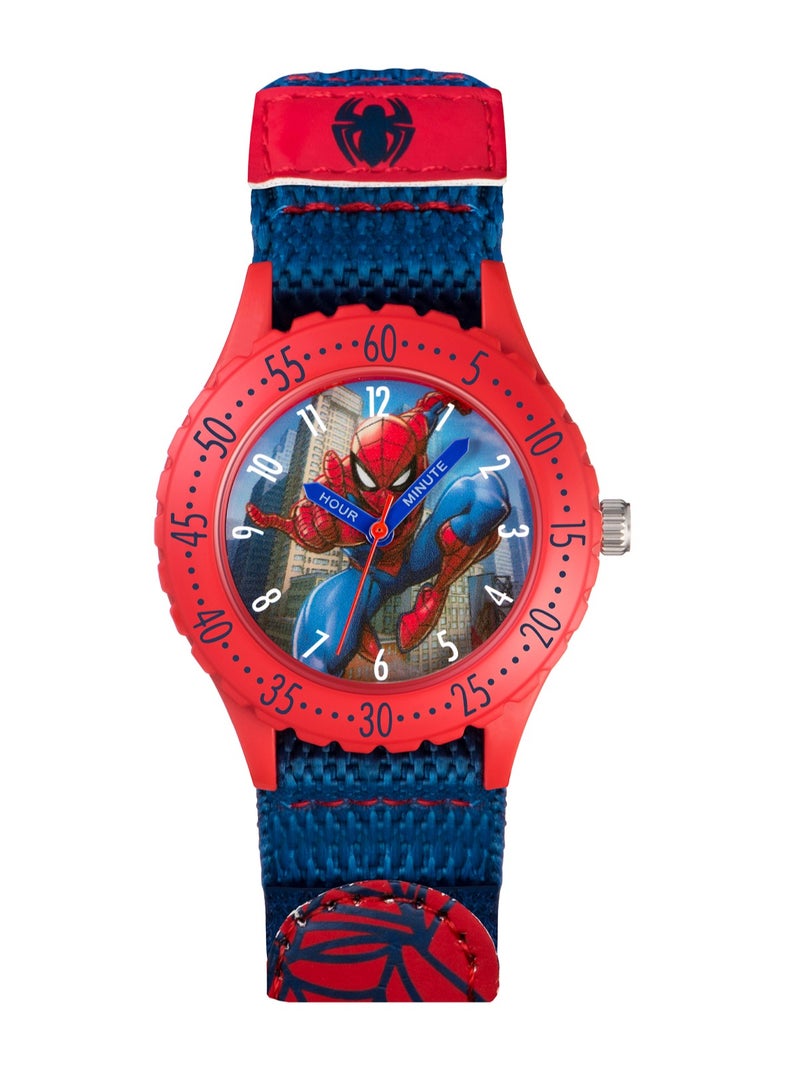Disney Disney Marvel Spiderman Blue Canvas Strap Boys Watch - SPD3495ARG  - Image 1