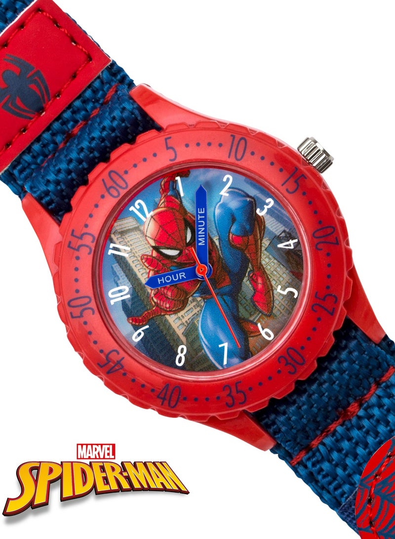 Disney Disney Marvel Spiderman Blue Canvas Strap Boys Watch - SPD3495ARG  - Image 2