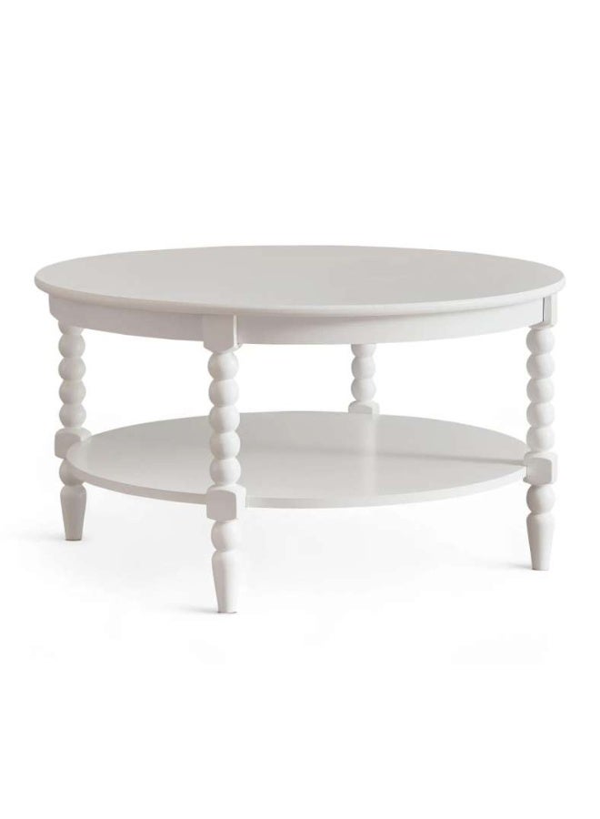 Pan Home DURBAN COFFEE TABLE WITH SHELF - WHITE - Image 5