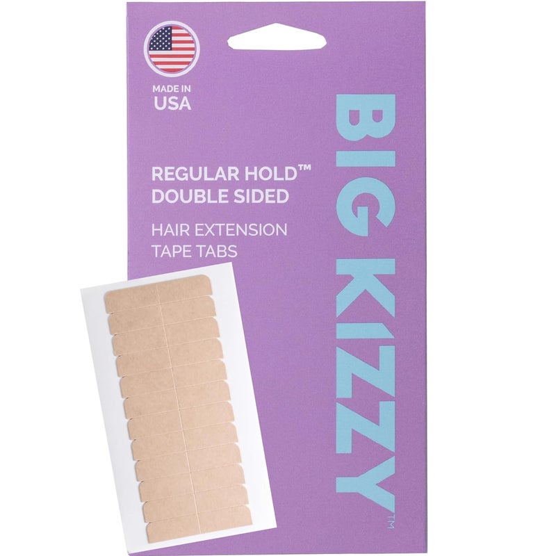 Big Kizzy Big Kizzy Hair Extensions Tape  Regular Hold  Fits Most Tape in Hair Extensions 4cm x 8cm Tape for Extensions Professional Double Sided Extension Tape
