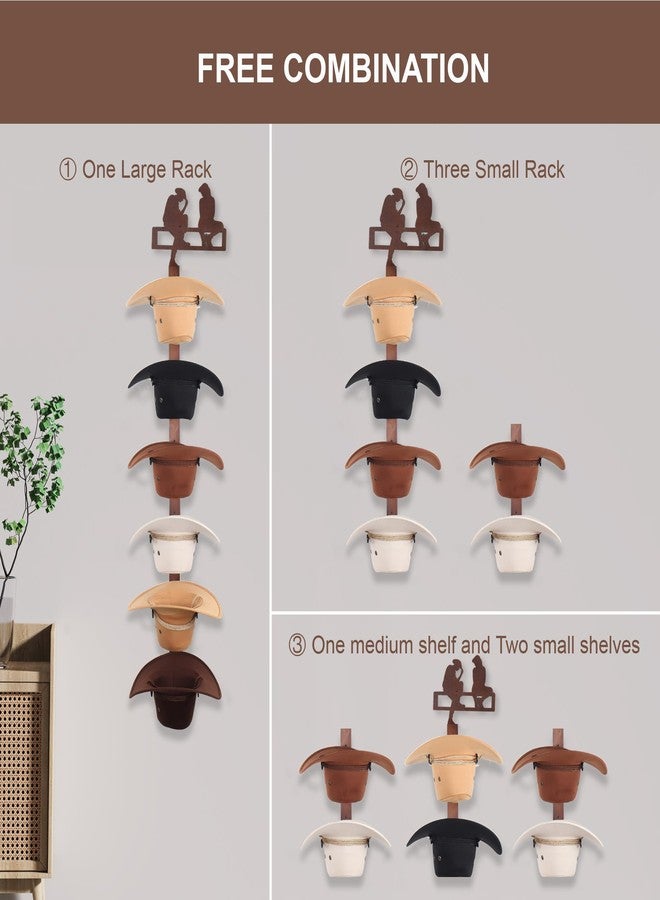 CANWUPON Cowboy Hat Rack Holder for Wall - Wild Western Style Hat Organizer Hooks for Wall Mount, Stand and Hanger for Storage (Cowboy Lover) - Image 5