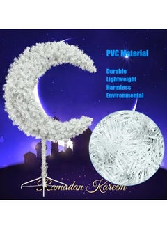 SINCHER Ramadan Crescent Moon Tree Decor - 180CM PVC Artificial Decorative Tree for Eid al-Fitr, Islamic Home & Garden Decor (White)  - Image 3