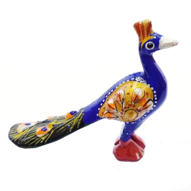 REAL SEED Metal Small Peacock Toy Kanha Ji Ke Khilona Khilona Set for Laddu Gopal Play Temple Home Decoration Single Peice Size 55 CMS Height - Image 1