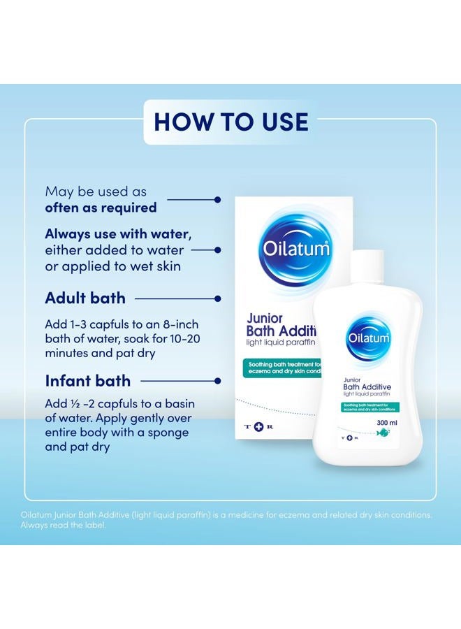 Oilatum Junior Emollient Bath Additive for Eczema and Dry Skin Conditions 300 ml - Image 4
